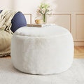 Gericco Round Pouf Ottoman Foot Rest, 29 X 18Inch Floor Poufs Footstool by Gericco