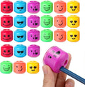 Mr. Pen- Pencil Sharpeners Manual, 24 Pack, Dual Hole, Smiley | Bulk Handheld by MrPen