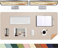 AFIING Cork Desk Mat 47" x 23.6", Dual-Sided Natural Cork & PU Leather Desk Pad by AFIING