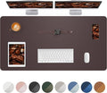 Leather Desk Pad Protector, Office Desk Mat, Non-Slip PU Leather Desk Blotter by AFIING