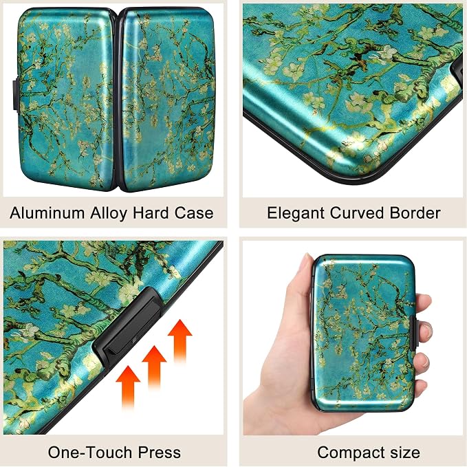 ELFISH Mini RFID Aluminum Wallet Credit Cards Holder Business Card Case Metal - Image 3