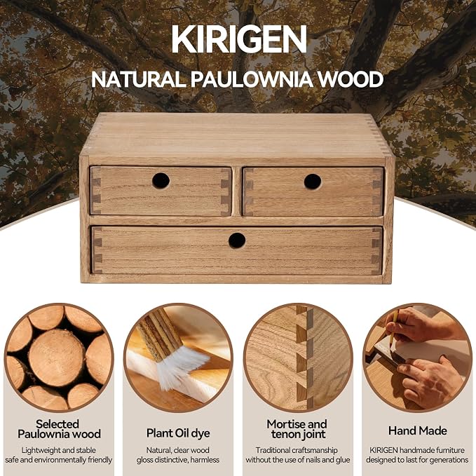 KIRIGEN Solid Wood Desktop Organizer - Image 7
