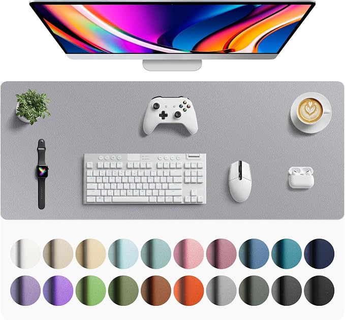 Aothia Faux Leather Desk Mat by AothiaSimpleNaturalUnique