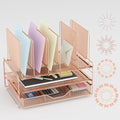 LEKETREE Rose Gold Desk Organizer, Office Organization by Stylishworkspaceeffortlessorganization