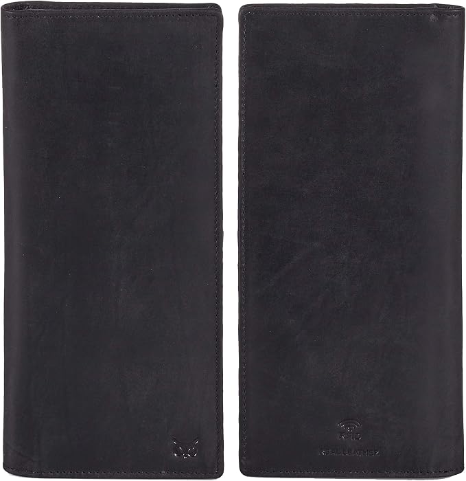 Long Wallet for Men Women Real Leather Bifold RFID Stylish Slim Handmade 2 ID - Image 5