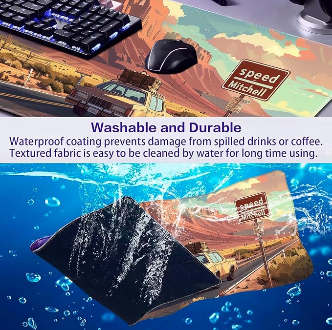 Natural Mountain View Gaming Computer Keyboard Pad, Computer Mouse Pad | Large - Image 6