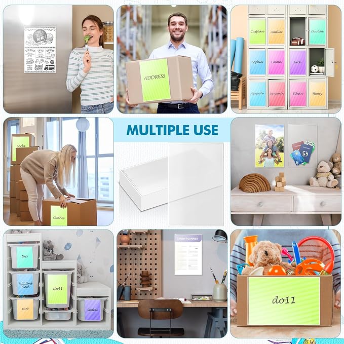 Outus 30 Pcs Self Adhesive Shop Ticket Holders Clear Plastic Sleeves Adhesive - Image 7