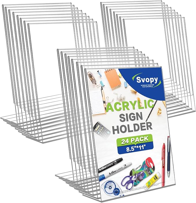 Acrylic Sign Stand Holders by SVOPY