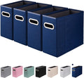 4 Packs Letter Size File Organizer, File Folders Organizer, Fabric Storage Box by ComfortKeeper