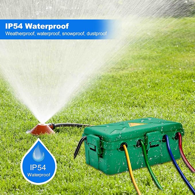 Hrensaw Medium Outdoor Electrical Box, Weatherproof Connection Box w/6 Cable - Image 5