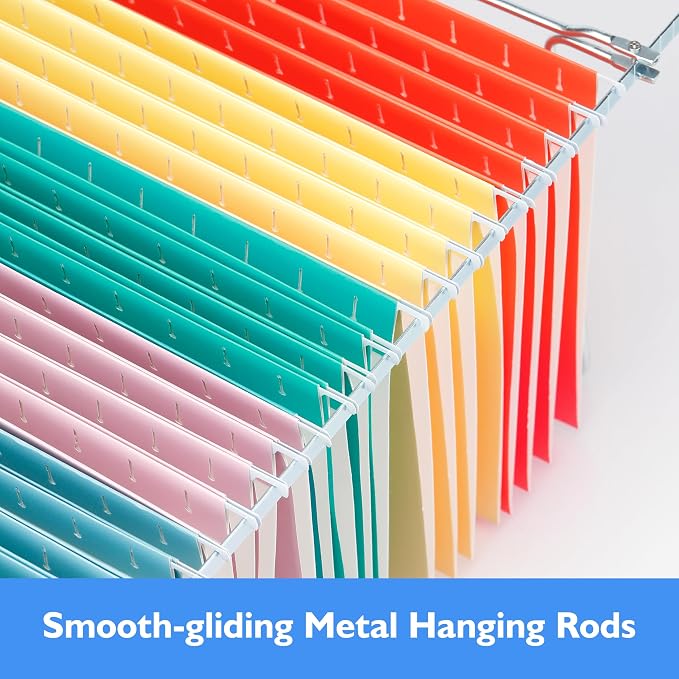 25 Packs Hanging File Folders, Light Blue Hanging File Folders Letter Size - Image 5