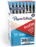 Paper Mate Profile Retractable Ballpoint Pens Bold Point Black by PaperMate