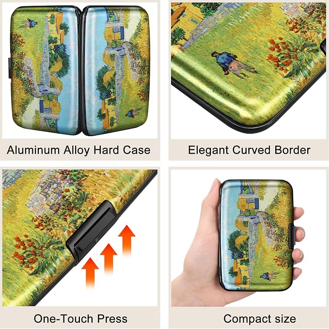 ELFISH Mini RFID Aluminum Wallet Credit Cards Holder Business Card Case Metal - Image 3