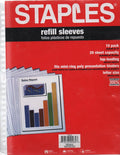 Staples Refill sleevesfor 24 hole mini ring binders 0 pack plastic top loading by Staples