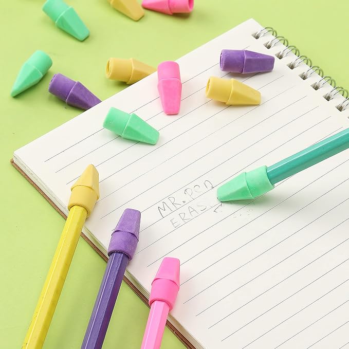 Mr. Pen- Pencil Top Erasers, 120 Pack, Latex-Free, No-Smudge | Cap Pencil - Image 6