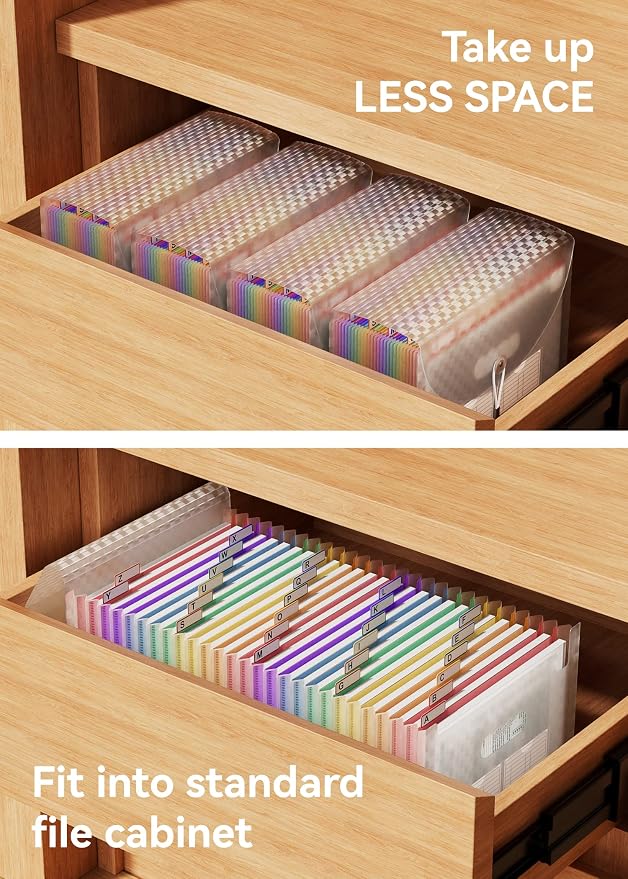 ABC life 26 Pockets Accordion File Organizer, Expanding File Folder, Portable - Image 7