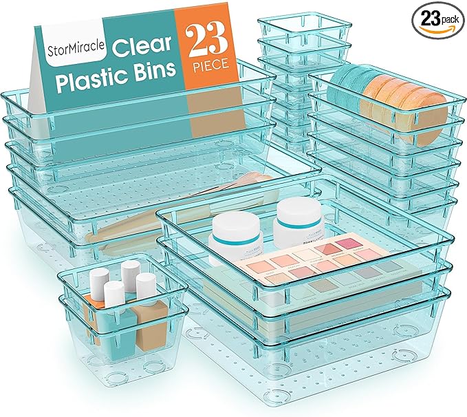 StorMiracle 23 PCS Drawer Organizer Set, 5 Varied Size Bathroom and kitchen by StorMiracle