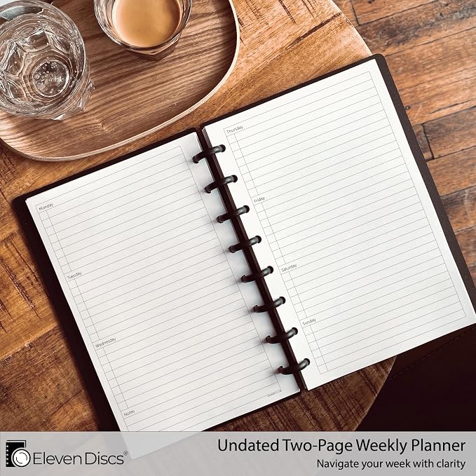 Eleven Discs Discbound Paper, Junior Size Undated Weekly Planner Sheets - Image 3