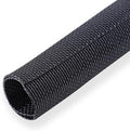 Black Braided Cable Management Sleeves Wire Loom Tubing Cord Protector by BuyUneed