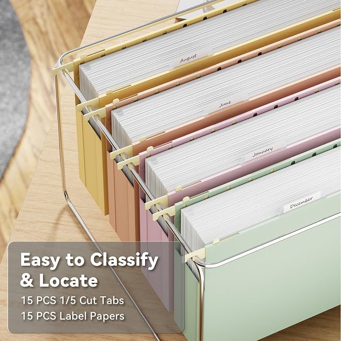 Ansook Legal Size Hanging File Folders, 12 Pack File Folders Legal Size - Image 4