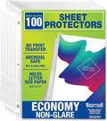 Samsill 100 Pack Sheet Protectors, 8.5x11 Inch Page Protectors by Samsill