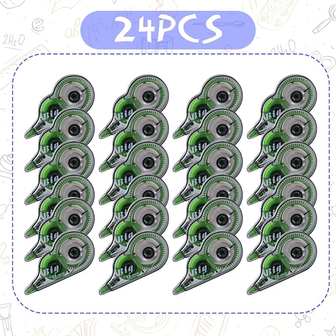 Yexiya 24 Pieces Correction Tapes Original Correction Wide Eraser Applicator - Image 6