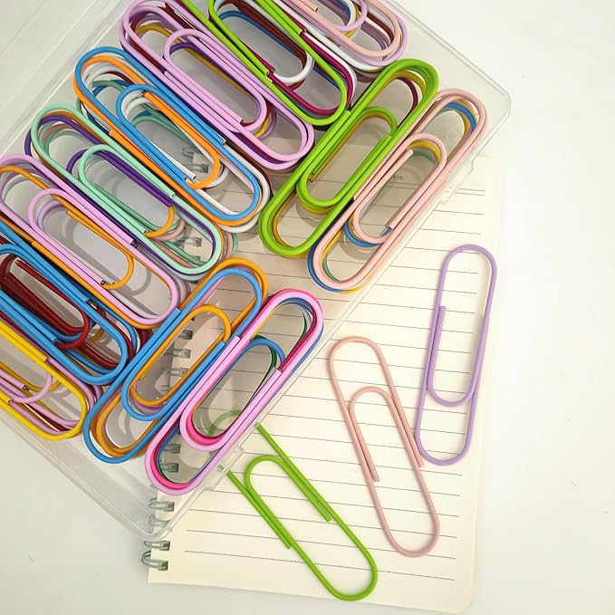 100 Pcs Jumbo Paper Clips 100mm/4 Inches Large Colored Big Papeclips - Image 3