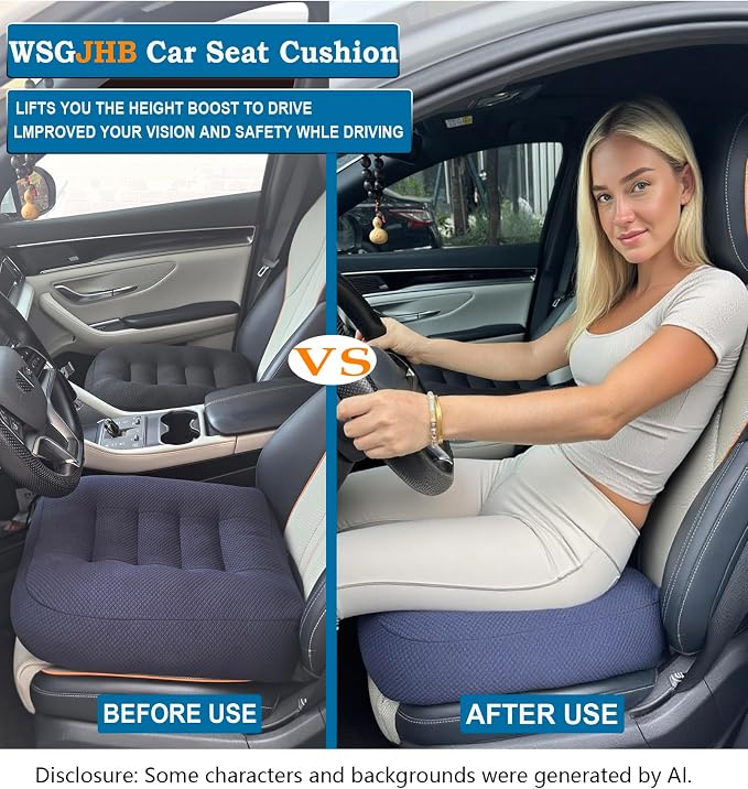 WSGJHB Office Chair Cushion Pillow Adult Car Booster Seat Cushions | Seat - Image 3