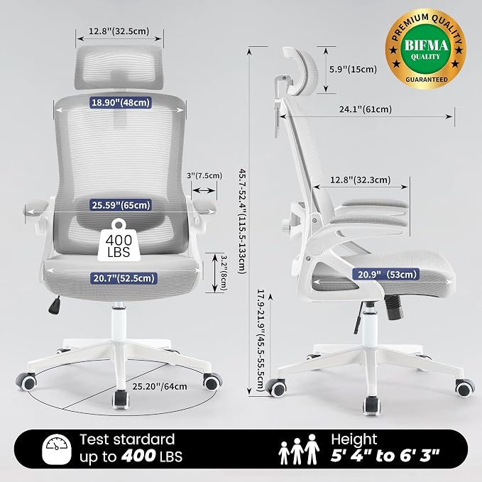 Fizzin Ergonomic Office Chair, 400 LBS Desk Chair - Image 2
