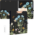 Ospelelf 3 Ring Binder 1/2 Inch, Floral Round Ring Clipboard Thin Binder by OspelelfOfficeSupplies