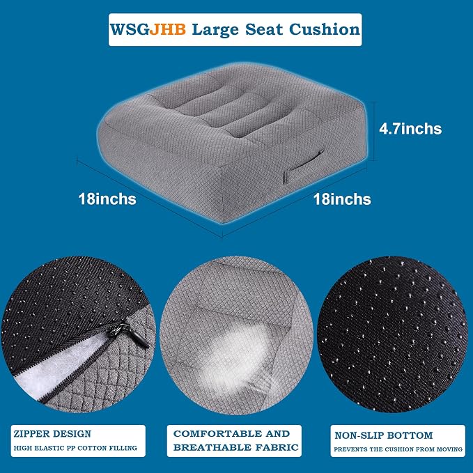 WSGJHB Office Chair Cushion Pillow Adult Car Booster Seat Cushions | Seat - Image 7