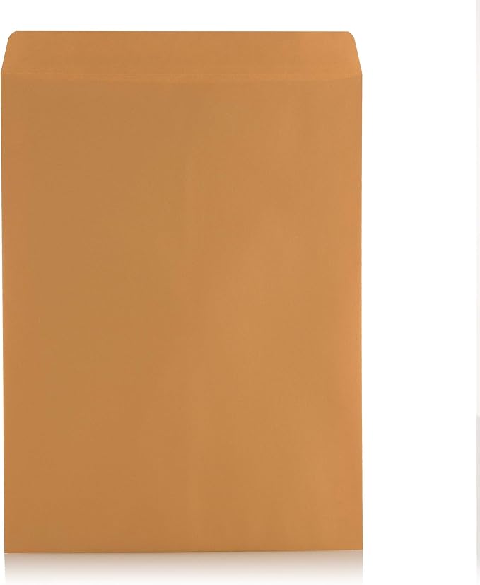 Aimoh 100 10 x 13 Self-Seal Brown Kraft Catalog Envelopes - 28lb - Image 3