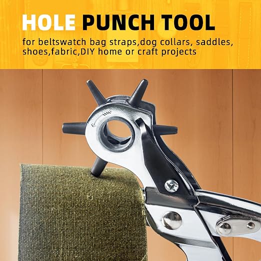 Leather Hole Punch, BILLION GOLD Heavy-Duty Belt Hole Puncher, Watch Straps - Image 6