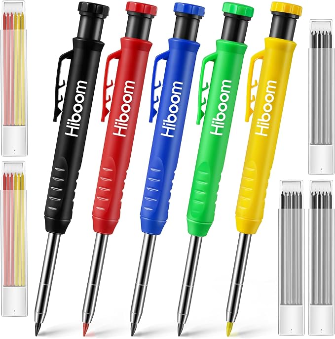 Hiboom 5 Pcs Mechanical Carpenter Pencil, Scribe Making Tools by HiboomDecoratingAsseccories