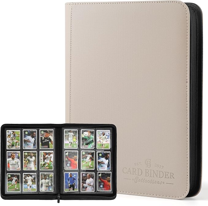 9 Pockets Card Binder, Premium Zip Trading Card Binder, 540 Double Sided Pocket by CARDBINDER