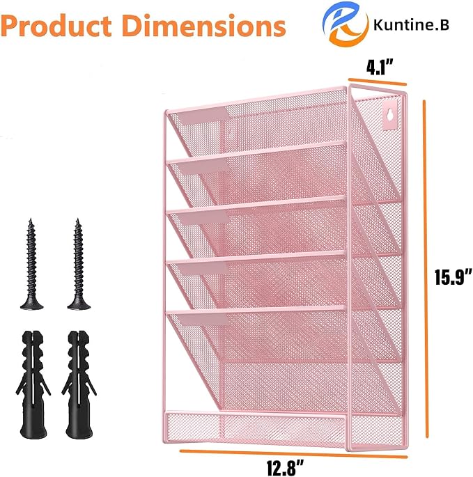 Kuntine.B 6-Tier Wall File Organizer Hanging File Organizer Cubicle Organizer - Image 2