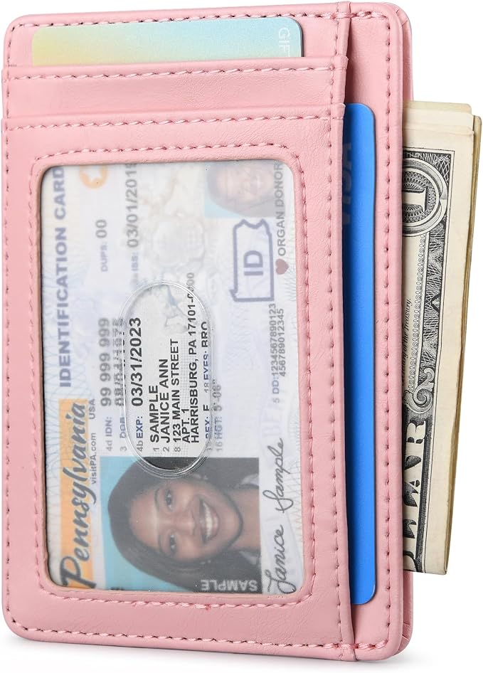 Buffway Slim Minimalist Front Pocket RFID Blocking Leather Wallets - Image 2