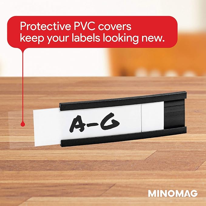 25pcs Magnetic Labels for File Cabinets, 1x3 inches | C Channel Magnetic Label - Image 6
