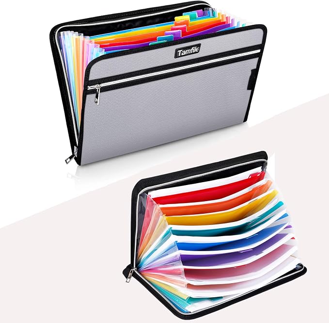 Fireproof Safe Waterproof Accordion File Bag Folder Expanding Filing Folder - Image 5