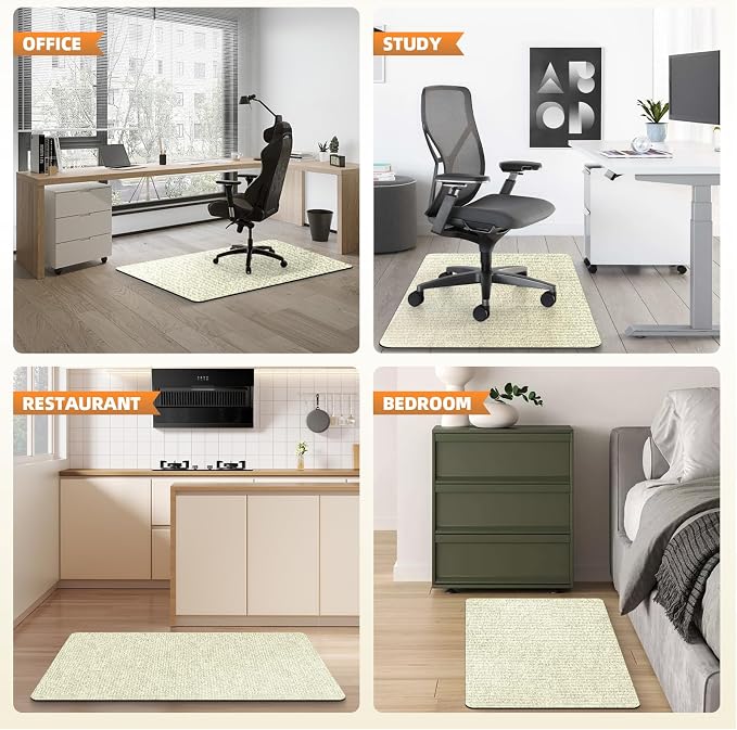 Office Chair Mat for Hardwood Floors 48"x36", Durable Non-Slip Large Tile Floor - Image 6