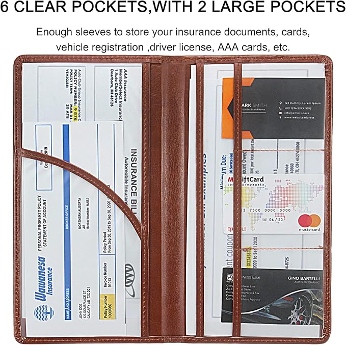 LumiMokki Premium Car Registration & Insurance Card Holder - Image 4