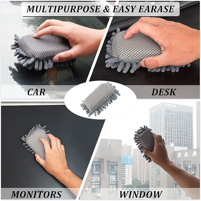 Zonon 4 Pieces Dry Erase Eraser Microfiber Shag Washable Whiteboard Eraser - Image 5