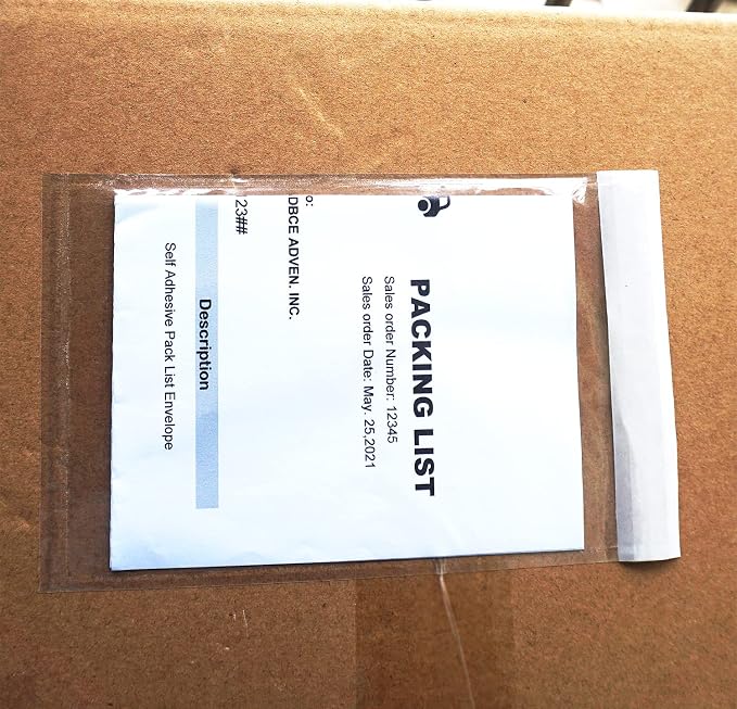 Premium 4.7''x7.5'' Packing List Envelope, Tailored Size - Image 2