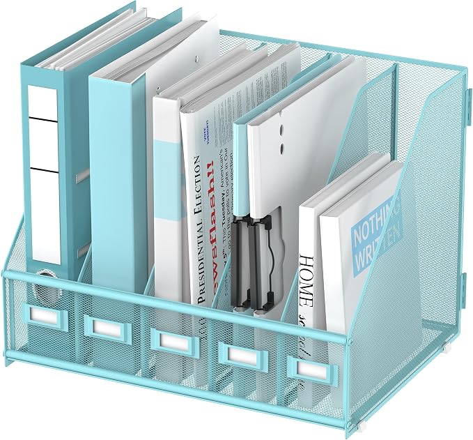 SUPEASY Desk Organizers Metal Desk Magazine File Holder by SUPEASY