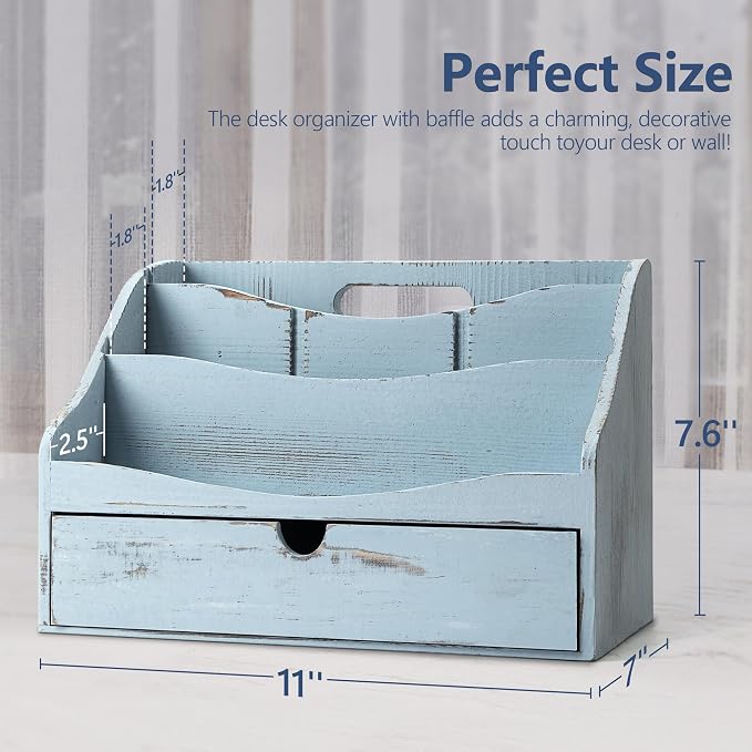 Rebee Vision Pine Wooden Mail Organizer - Image 2