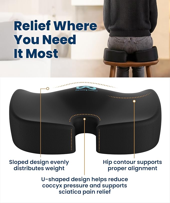 Everlasting Comfort Doctor Recommended Memory Foam Seat Cushion - Image 3