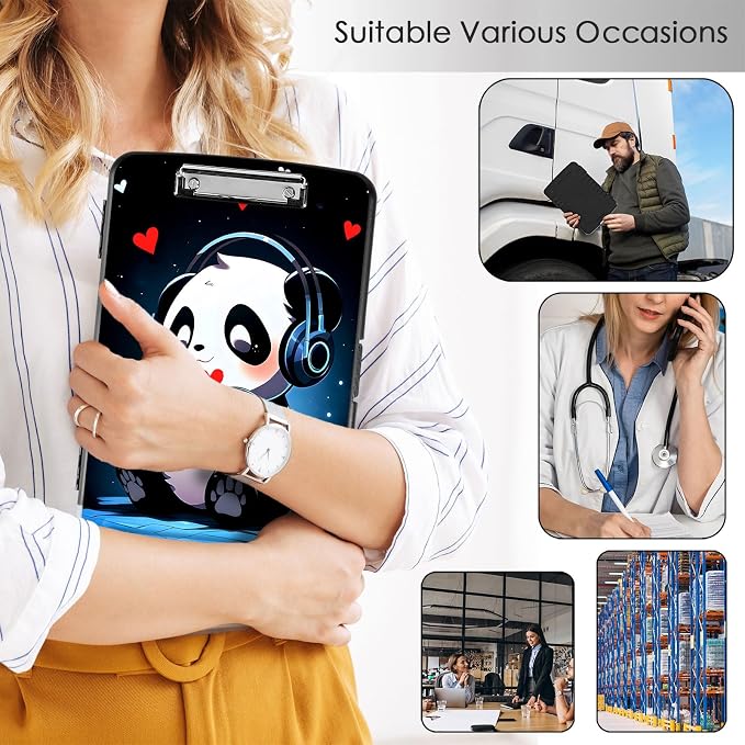 Clipboard with Storage, Office Supplies Nursing Clipboards Folder with Pen - Image 4