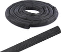 Black Braided Cable Management Sleeves Wire Loom Tubing Cord Protector by BuyUneed