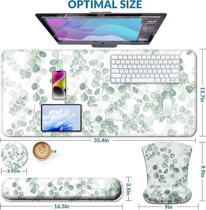Desk Mat Set + Keyboard and Mouse Pad - Image 2