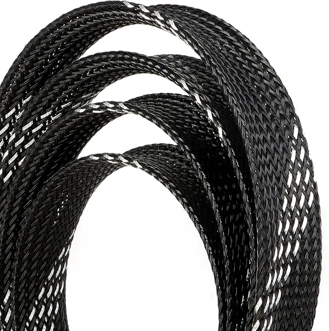 25ft PET Expandable Braided Cable Sleeve 1/2inch Pet Braided Cable Sleeve - Image 2